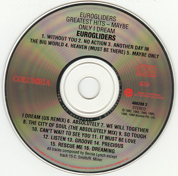 Eurogliders : Greatest Hits, Maybe Only I Dream (CD, Comp)
