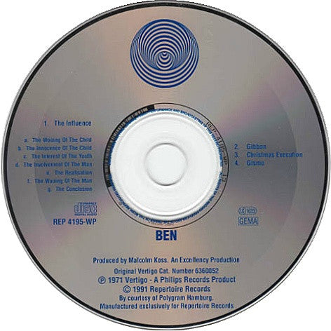 Ben (29) : Ben (CD, Album, RE)