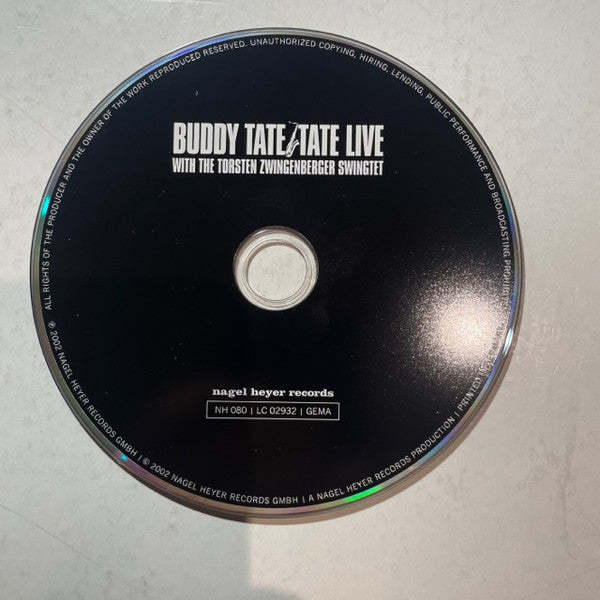 Buddy Tate With The Torsten Zwingenberger Swingtet : Tate Live (CD, Album)