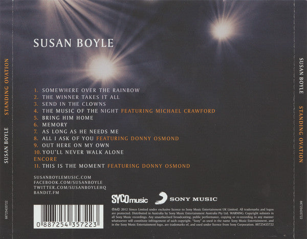 Susan Boyle : Standing Ovation: The Greatest Songs From The Stage (CD, Album)