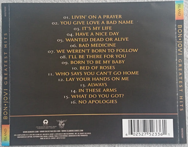 Bon Jovi : Greatest Hits (CD, Comp)