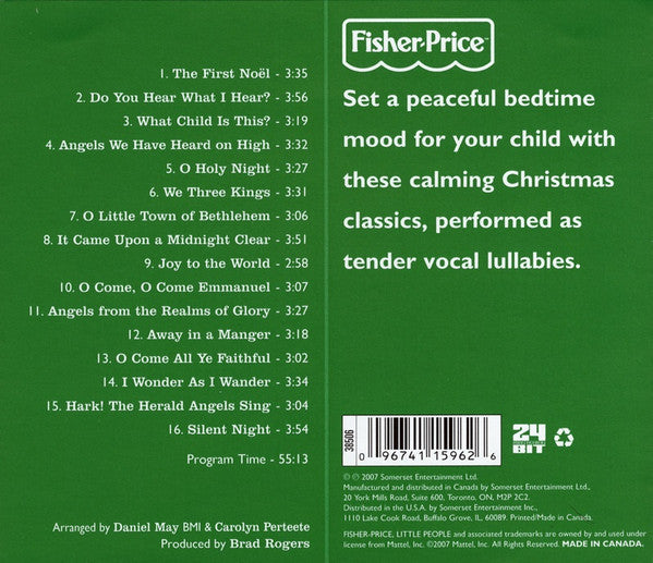 Carolyn Perteete, Daniel May : Silent Night - Christmas Vocal Lullabies (CD)