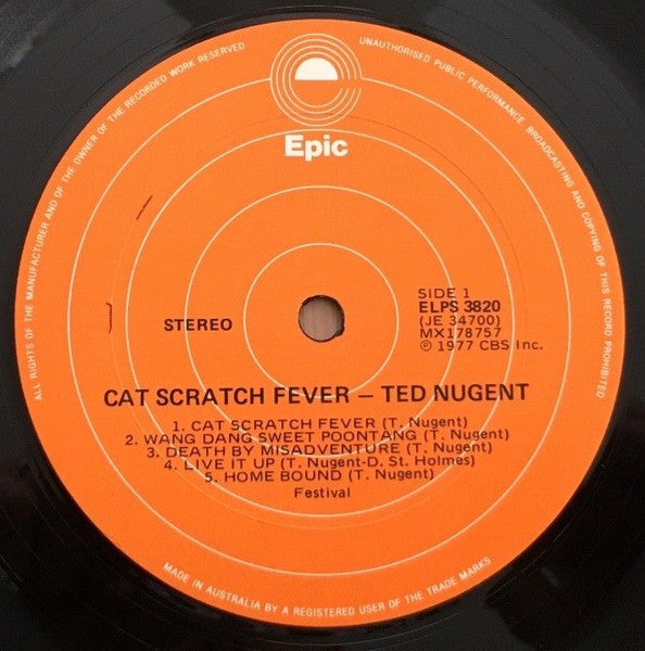 Ted Nugent : Cat Scratch Fever (LP, Album, Gat)