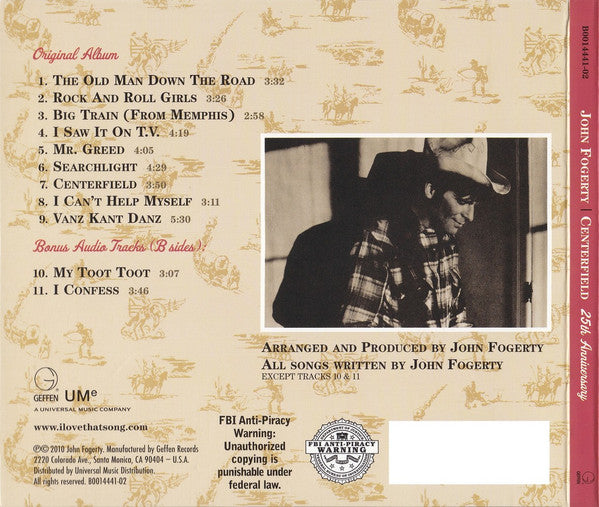 John Fogerty : Centerfield 25 Years (CD, Album, RE, RM)