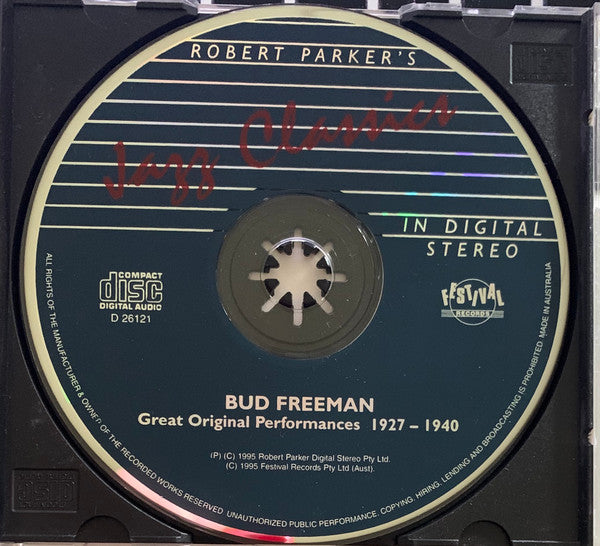 Bud Freeman : Great Original Performances 1927-1940 (CD, Comp, RM)