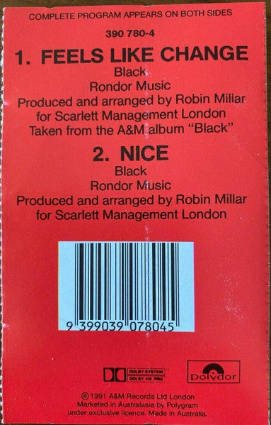 Black (2) : Feel Like Change (Cass, Single)