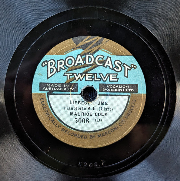 Maurice Cole : Prelude In C Sharp Minor / Liebestraume (Shellac, 10")