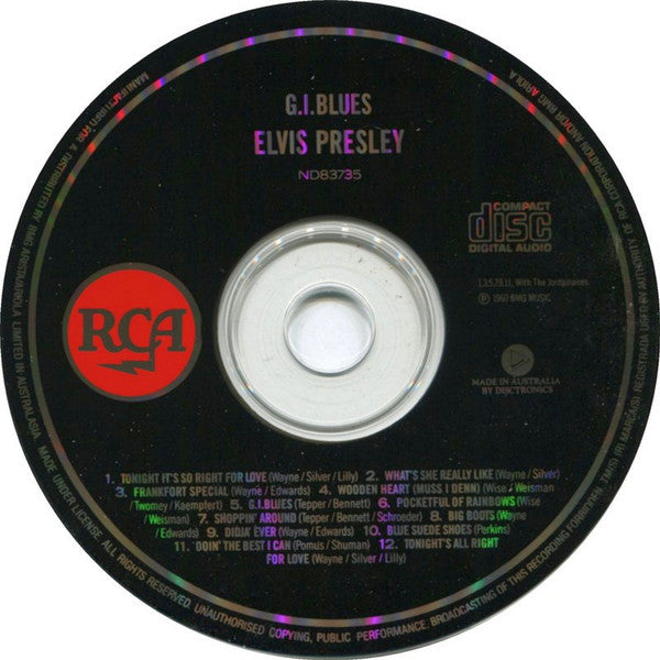 Elvis Presley : G. I. Blues (CD, Album, RE)