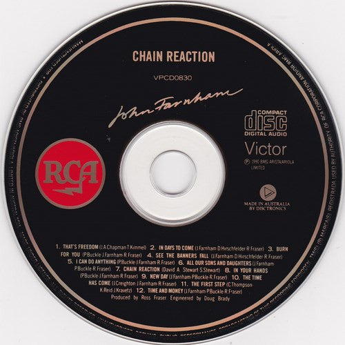 John Farnham : Chain Reaction (CD, Album)