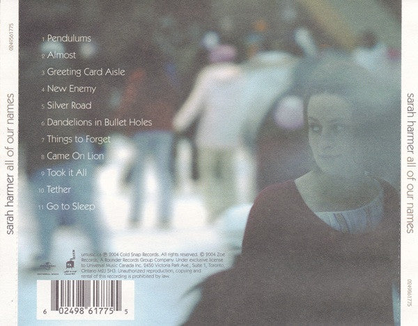 Sarah Harmer : All Of Our Names (CD, Album)