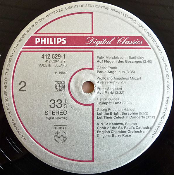 Kiri Te Kanawa, Choir Of St. Paul's Cathedral* : Ave Maria (LP, Gat)
