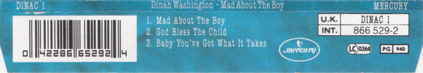 Dinah Washington : Mad About The Boy (CD, Single)