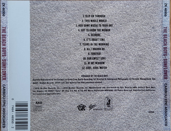 The Beach Boys : Sunflower (CD, Album, RE, RM, Pit)