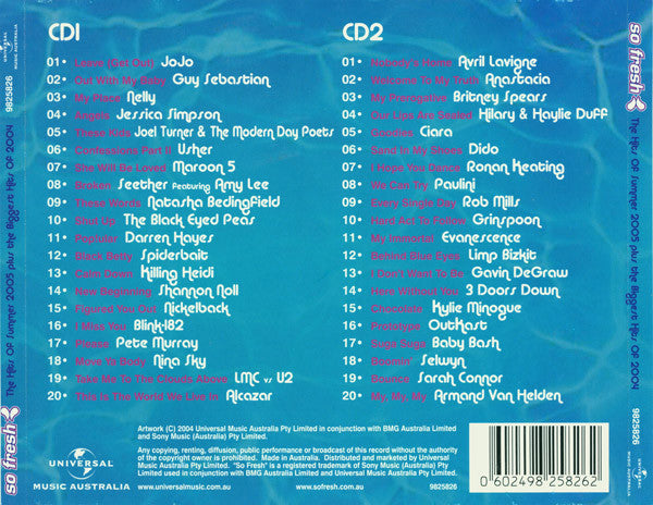 Various : So Fresh: The Hits Of Summer 2005 Plus The Biggest Hits Of 2004 (2xCD, Comp)