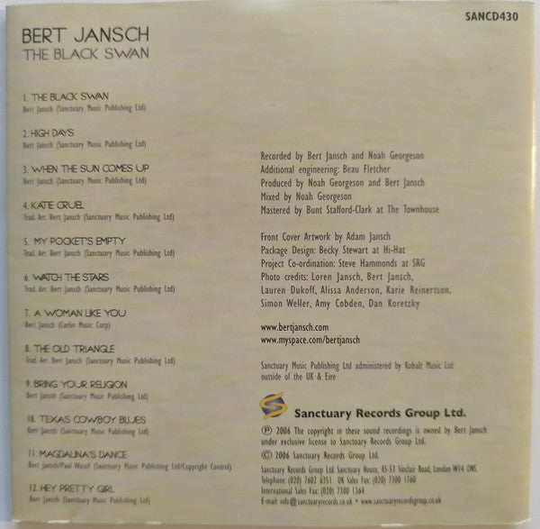 Bert Jansch : The Black Swan (CD, Album)