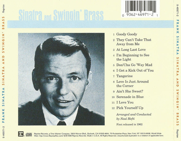 Frank Sinatra : Sinatra And Swingin' Brass (CD, Album, RE, RM)