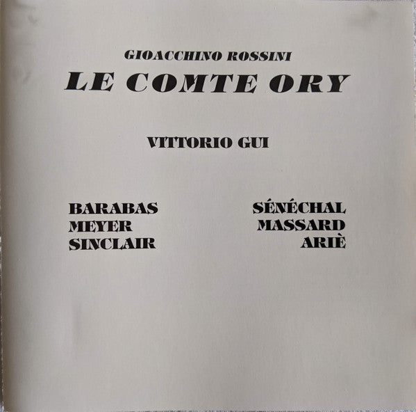 Gioacchino Rossini, Vittorio Gui, Barabas*, Mayer*, Sinclair*, Sénéchal*, Massard*, Arié* : Le Comte Ory (2xCD, RM)