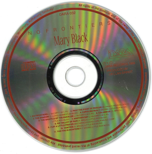 Mary Black : No Frontiers (CD, Album)