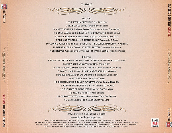 Various : Classic Country Giants (2xCD, Comp)