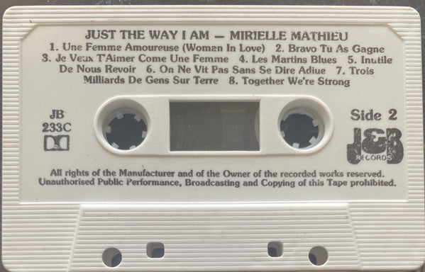 Mireille Mathieu : Just The Way I Am (Cass, Comp)