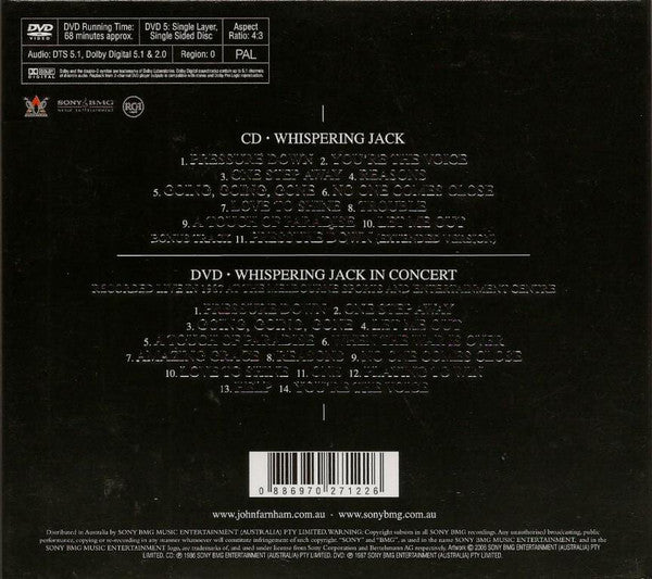 John Farnham : Whispering Jack (20th Anniversary Edition) (CD, Album, RE, RM, Dig + DVD-V, Multichannel, PAL)