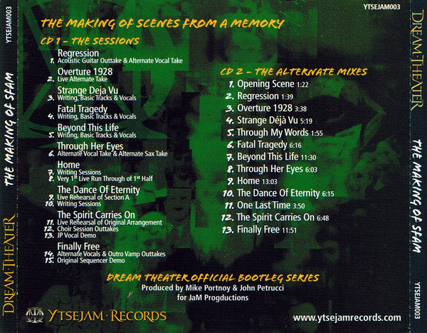 Dream Theater : Official Bootleg: The Making Of Scenes From A Memory (2xCD)