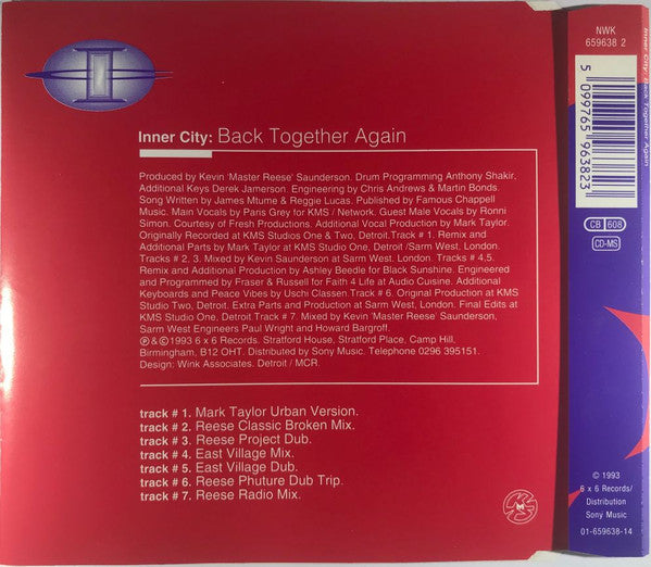 Inner City : Back Together Again (CD, Maxi)