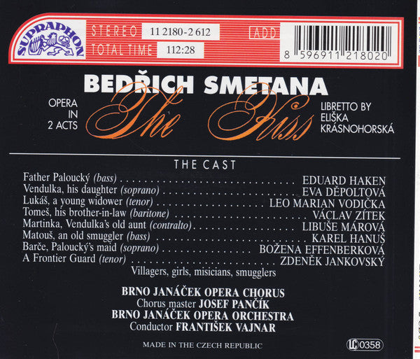 Bedřich Smetana - Eduard Haken, Eva Děpoltová, Brno Janáček Opera Chorus, Brno Janáček Opera Orchestra, František Vajnar : Hubička / The Kiss (Opera In 2 Acts) (2xCD, Album)