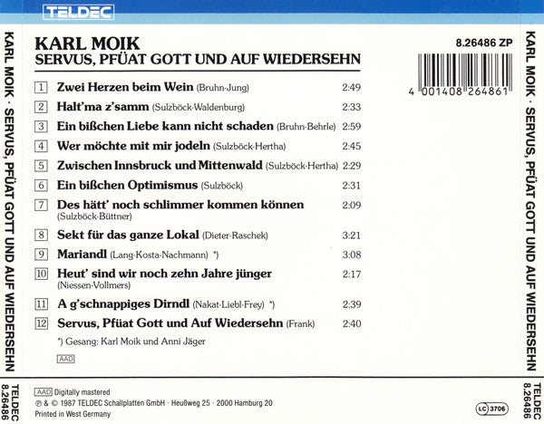 Karl Moik : Servus, Pfüat Gott Und Auf Wiedersehn (CD)