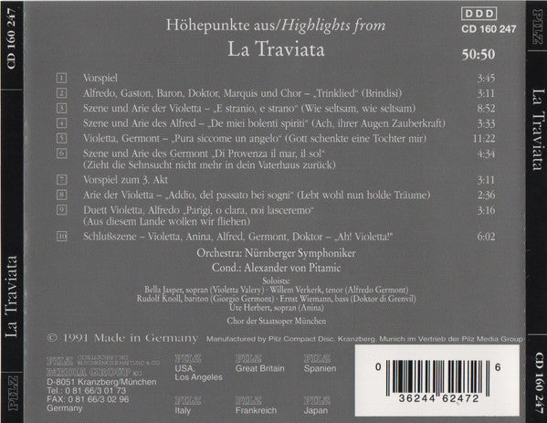 Giuseppe Verdi : Highlights From La Traviata (CD, Album)