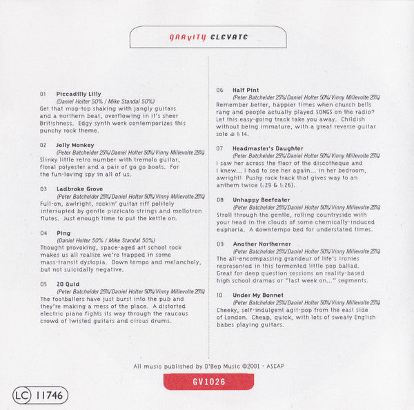 Daniel Holter*, Mike Standal, John Ferraro, Peter Batchelder, Vinny Millevolte : Elevate (Brit Pop Experience) (CD, Album)