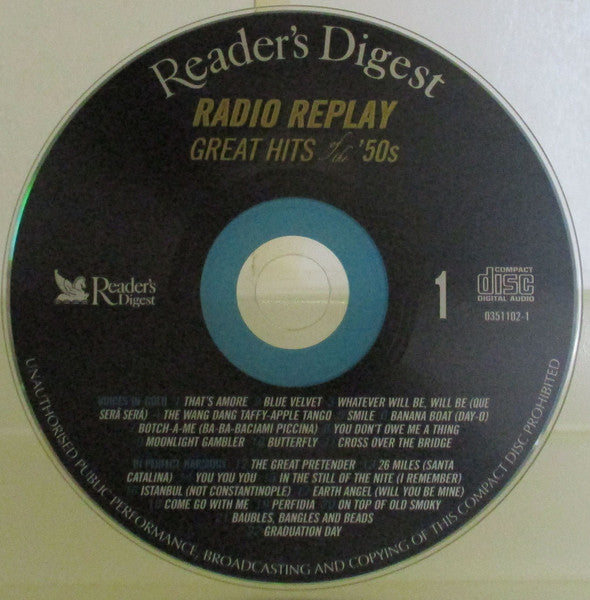 Various : Radio Replay - Great Hits Of The '50s (4xCD, Comp)