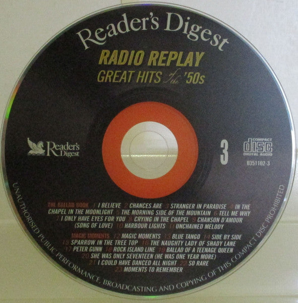 Various : Radio Replay - Great Hits Of The '50s (4xCD, Comp)