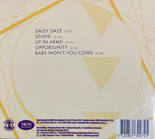 Spencer Tracy : Daisy Daze (CD, EP)