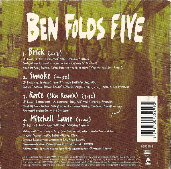 Ben Folds Five : Brick (CD, Single)