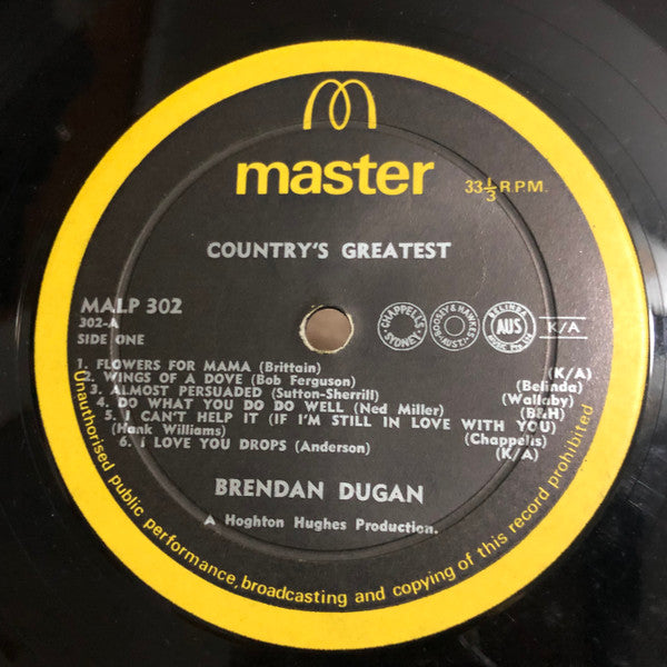 Brendan Dugan : Country's Greatest (LP, Album)