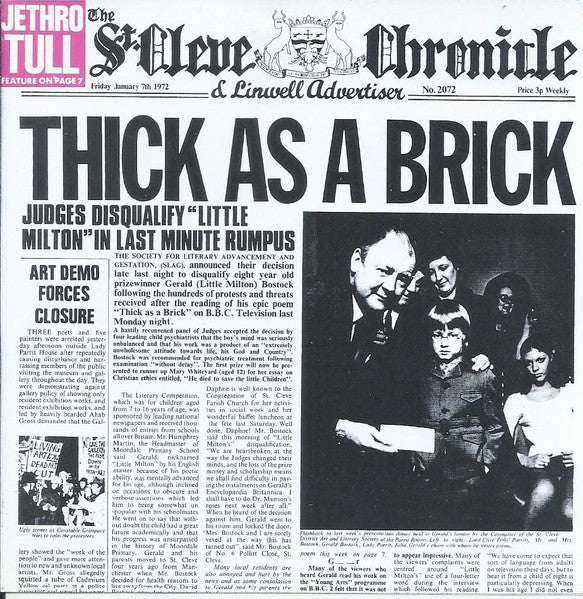 Jethro Tull : Thick As A Brick (CD, Album, RE)