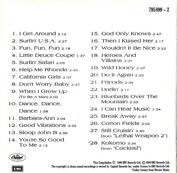 The Beach Boys : Summer Dreams: 28 Classic Tracks (CD, Comp, Mono)