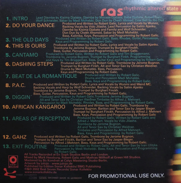 RAS : Rhythmic Altered State (CD, Album, Promo)