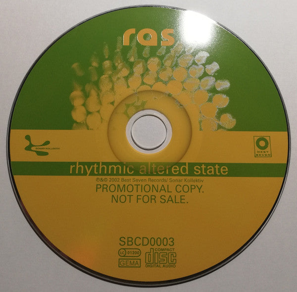 RAS : Rhythmic Altered State (CD, Album, Promo)