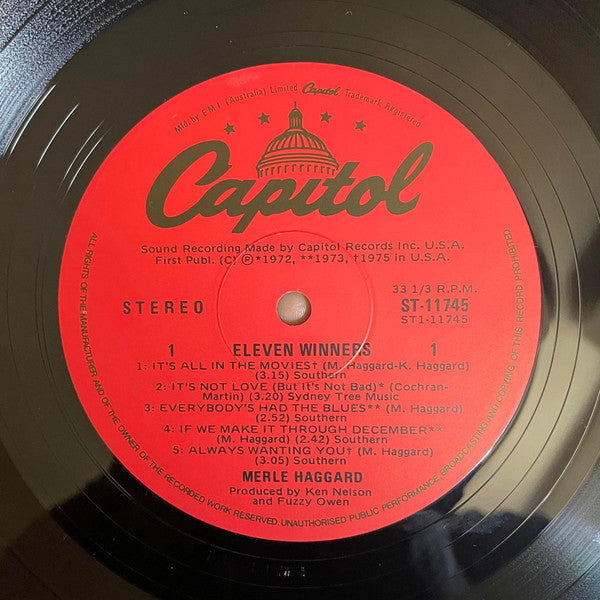 Merle Haggard And The Strangers (5) : Eleven Winners (LP, Comp)