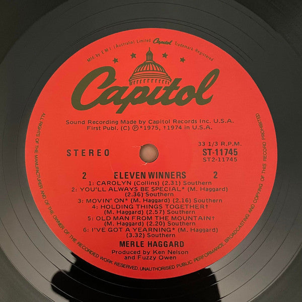 Merle Haggard And The Strangers (5) : Eleven Winners (LP, Comp)