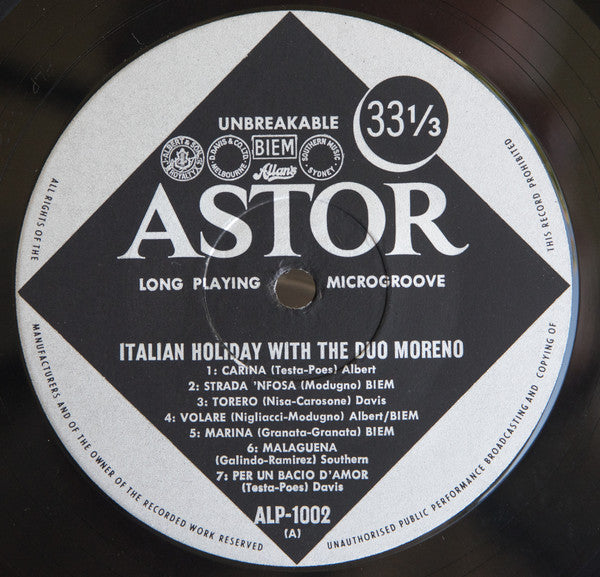 Duo Moreno : Italian Holiday (LP)