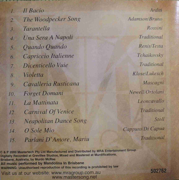 Mandolins In Brisbane : Italian Mandolins (CD, Album)