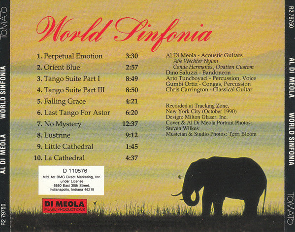 Al Di Meola : World Sinfonia (CD, Album, Club)