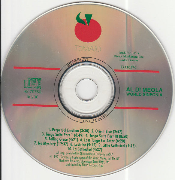 Al Di Meola : World Sinfonia (CD, Album, Club)