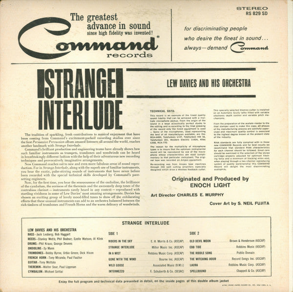 Lew Davies And His Orchestra : Strange Interlude (LP, Gat)