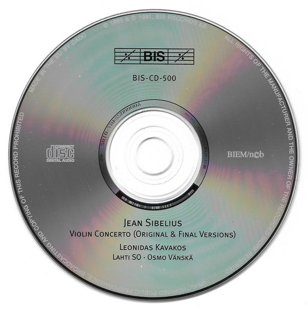 Jean Sibelius, Leonidas Kavakos*, Lahti Symphony Orchestra, Osmo Vänskä : Violin Concerto In D Minor, Op. 47 (Both Versions) (CD, Album, RE, Son)