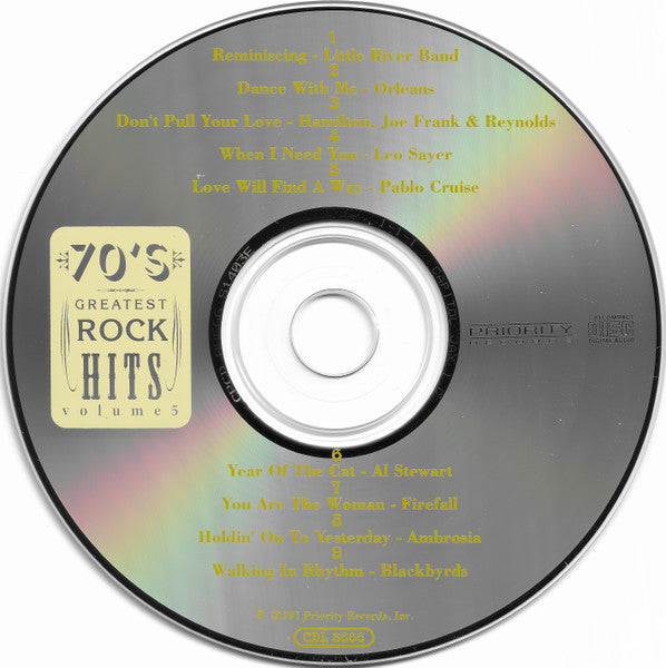 Various : 70's Greatest Rock Hits Volume 5 Kickin' Back (CD, Comp)
