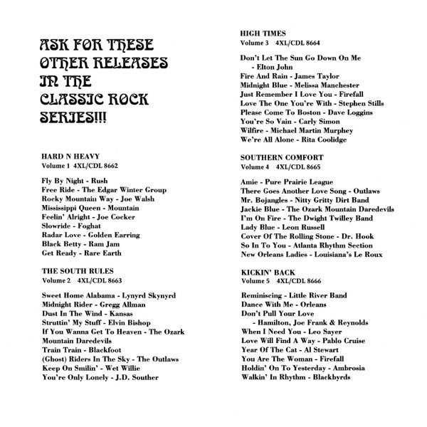 Various : 70's Greatest Rock Hits Volume 5 Kickin' Back (CD, Comp)